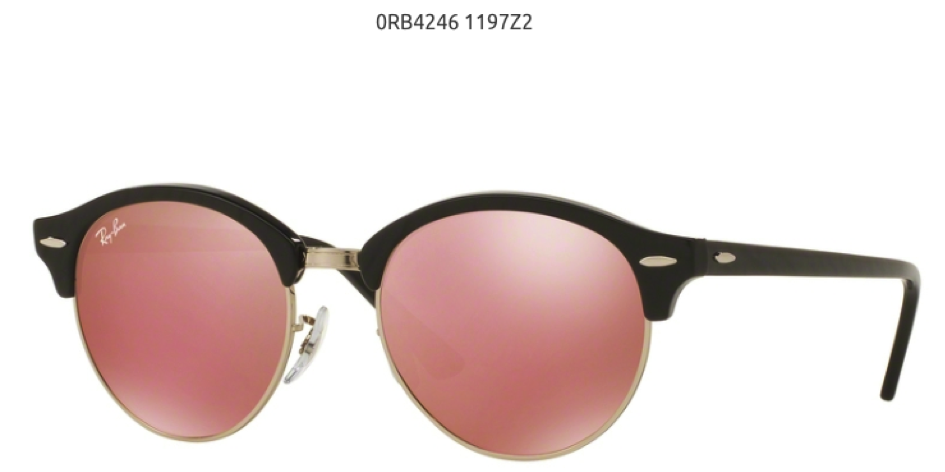 Ray Ban Cloubround 0RB4246119722 roze ženske naočare za sunce